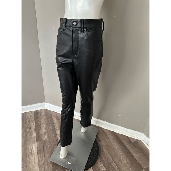 NWT VERONICA BEARD MAERA SKINNY JEAN High-Rise Stretch Vegan Leather SZ 32 $298 - Picture 6 of 12